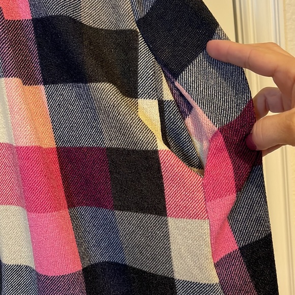 Vision Charcoal & Pink Color Block knit Pullover w/ Hood - Picture 4 of 6